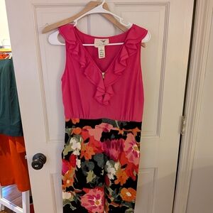 Springy Tabitha Pink Floral Dress (With Pockets!)